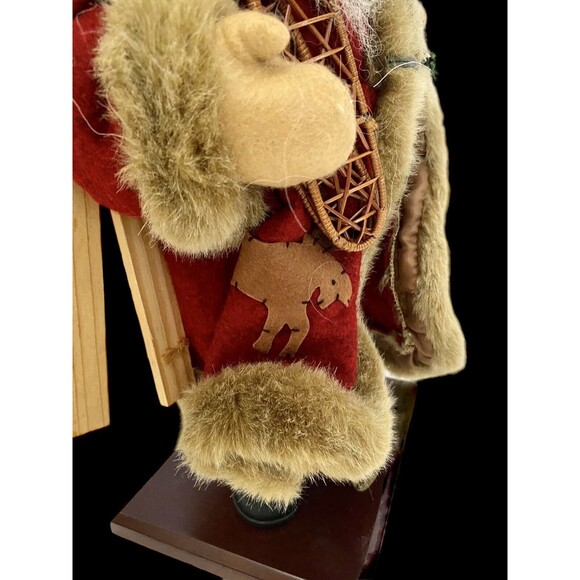 Santa Statue 18” Old World Santa Limited Edition Collection 2004 With Skies,Tree - Picture 10 of 15